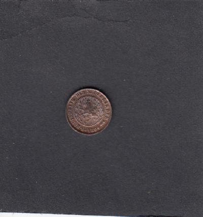 Beschrijving: 1/2 Cent WILHELMINA